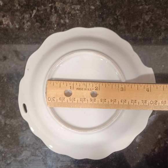 MCM UCAGCO Japan Hand Painted Pears, Small Plate, Unusual Rim, Vibrant Colors - Picture 4 of 9